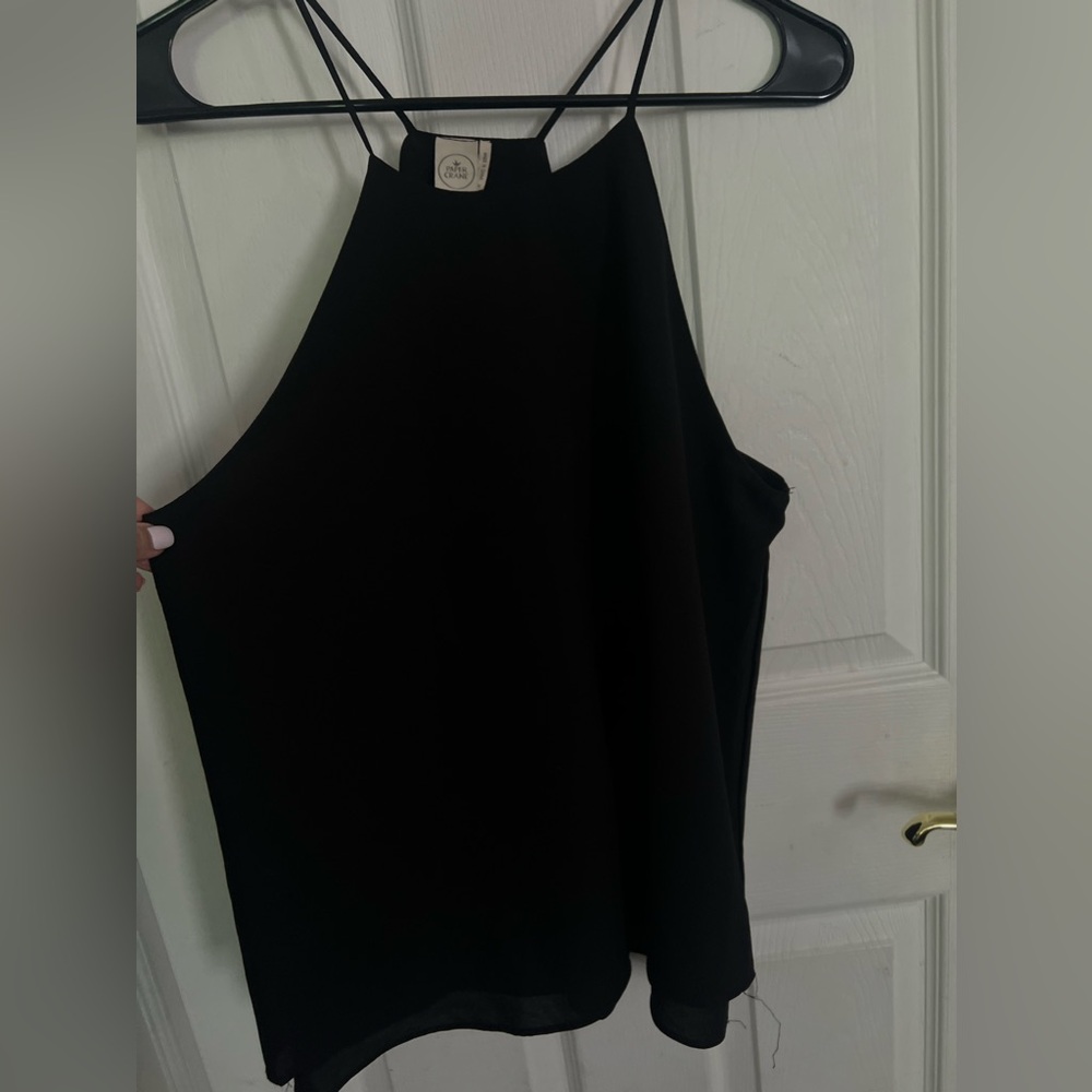 Black chiffon tank